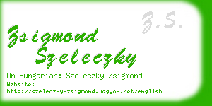 zsigmond szeleczky business card